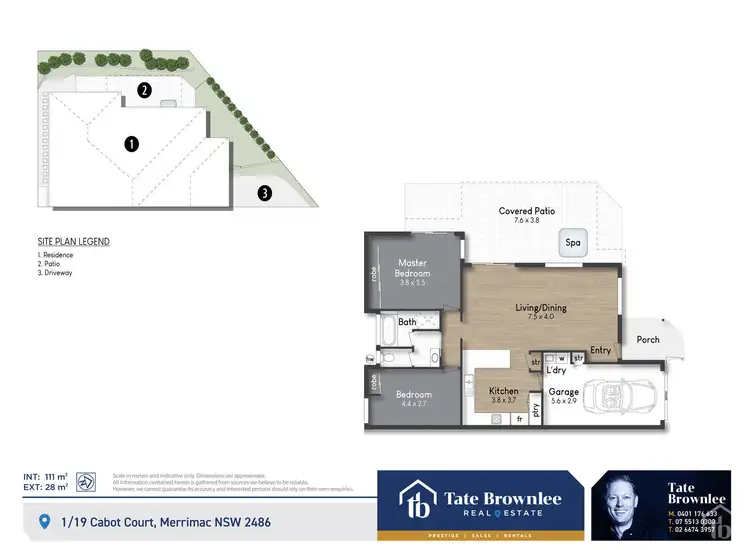 Floorplan of Homely semi-detached listing, 1/19 Cabot Court, Merrimac QLD 4226