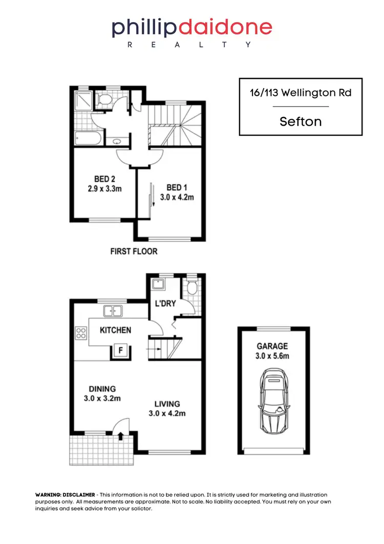 Floorplan of Homely townhouse listing, 16/113 Wellington Road, Sefton NSW 2162