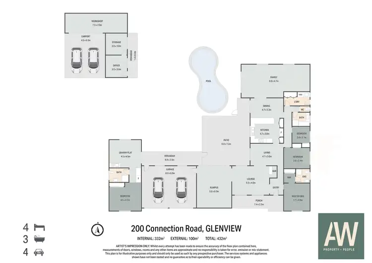 Floorplan of Homely rural property listing, 200 Connection Road, Glenview QLD 4553