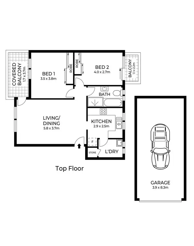 Floorplan of Homely unit listing, 11/30 Queen Street, Ashfield NSW 2131