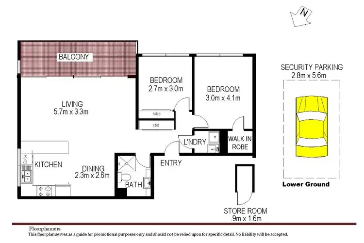 Floorplan of Homely unit listing, 502/5 Jersey Road, Artarmon NSW 2064