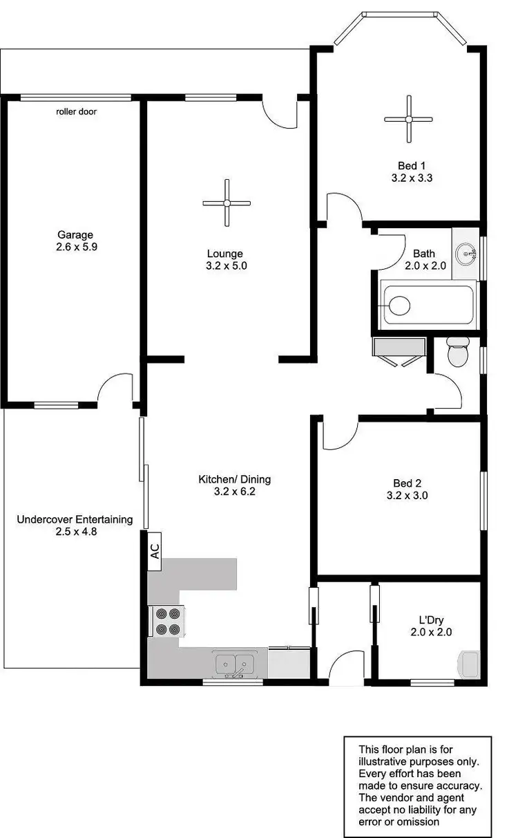 Floorplan of Homely unit listing, 2/136 New West Road, Port Lincoln SA 5606