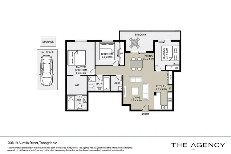 Floorplan of Homely apartment listing, 206/19 Aurelia Street, Toongabbie NSW 2146