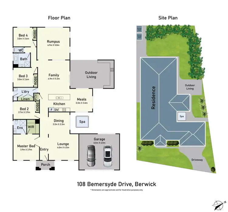 Floorplan of Homely house listing, 108 Bemersyde Drive, Berwick VIC 3806