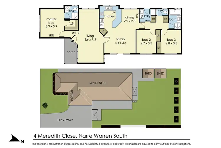 Floorplan of Homely house listing, 4 Meredith Close, Narre Warren South VIC 3805