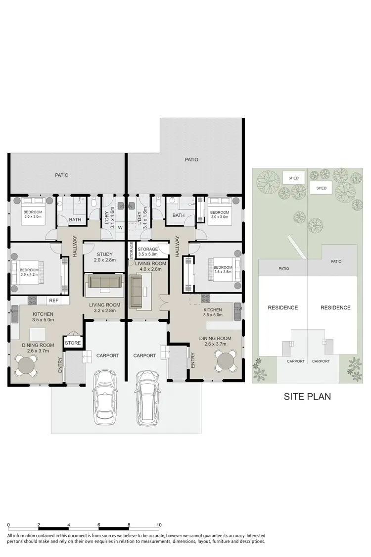 Floorplan of Homely semi-detached listing, 182 Main Street, Park Avenue QLD 4701