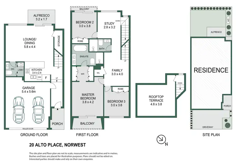 Floorplan of Homely townhouse listing, 20 Alto Place, Norwest NSW 2153