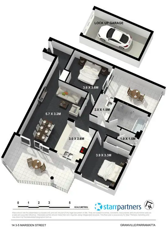 Floorplan of Homely apartment listing, 14/3-5 Marsden Street, Parramatta NSW 2150