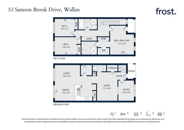 Floorplan of Homely townhouse listing, 53 Samson Brook Drive, Wallan VIC 3756