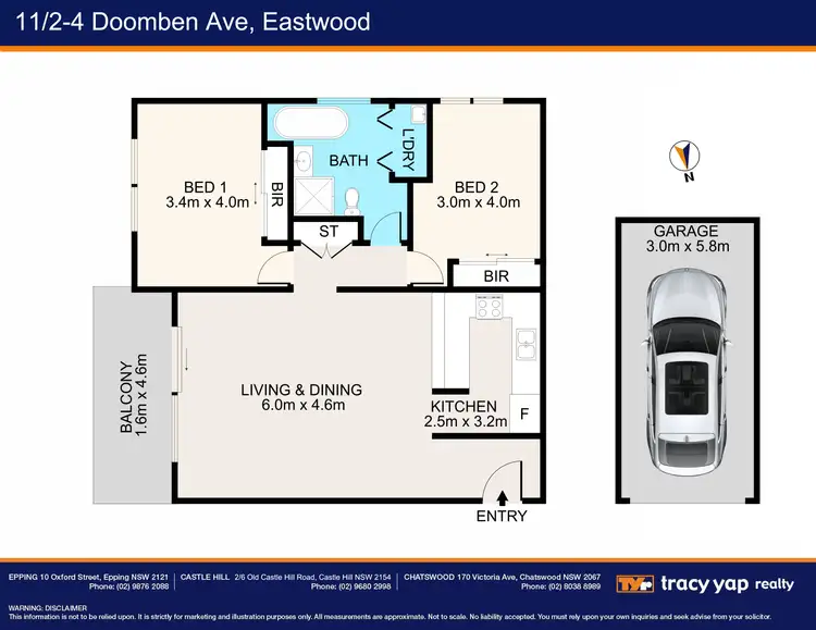 Floorplan of Homely unit listing, 11/2-4 Doomben Avenue, Eastwood NSW 2122