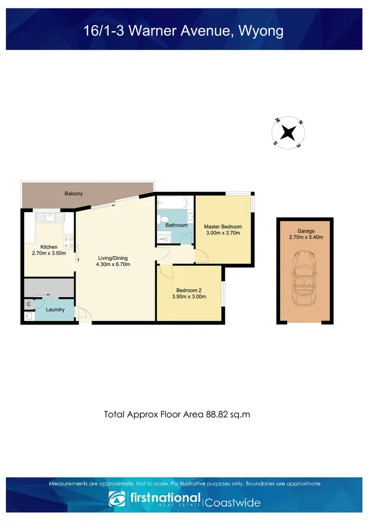 Floorplan of Homely unit listing, 16/1-3 Warner Avenue, Wyong NSW 2259