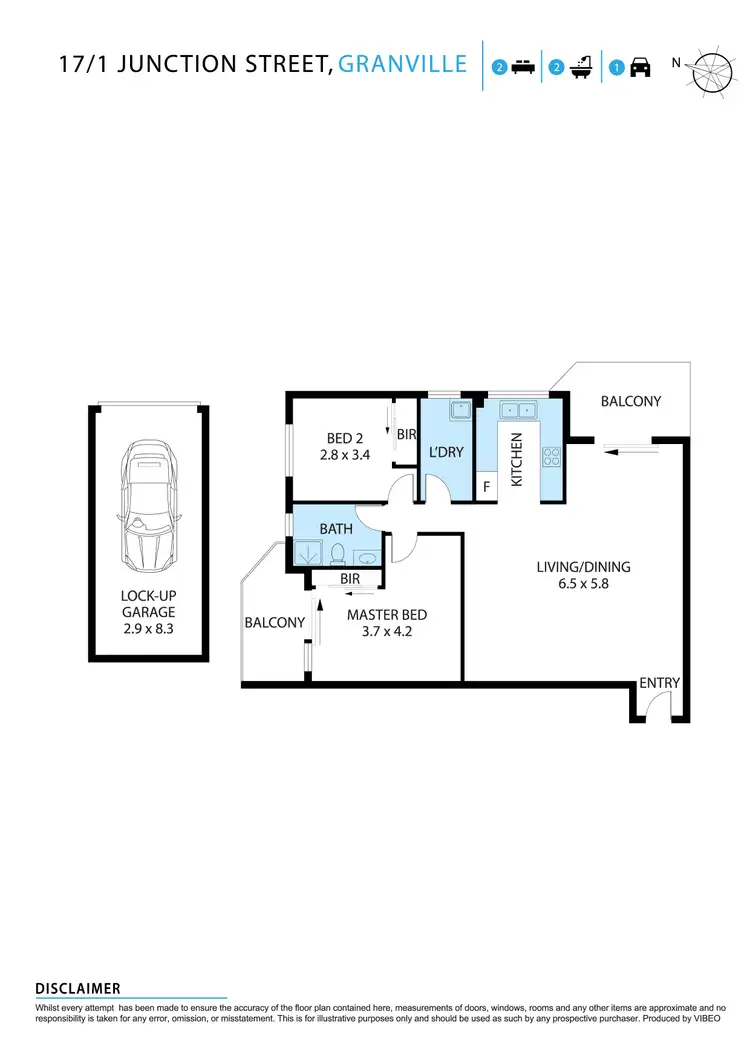 Floorplan of Homely unit listing, 17/1 Junction Street, Granville NSW 2142