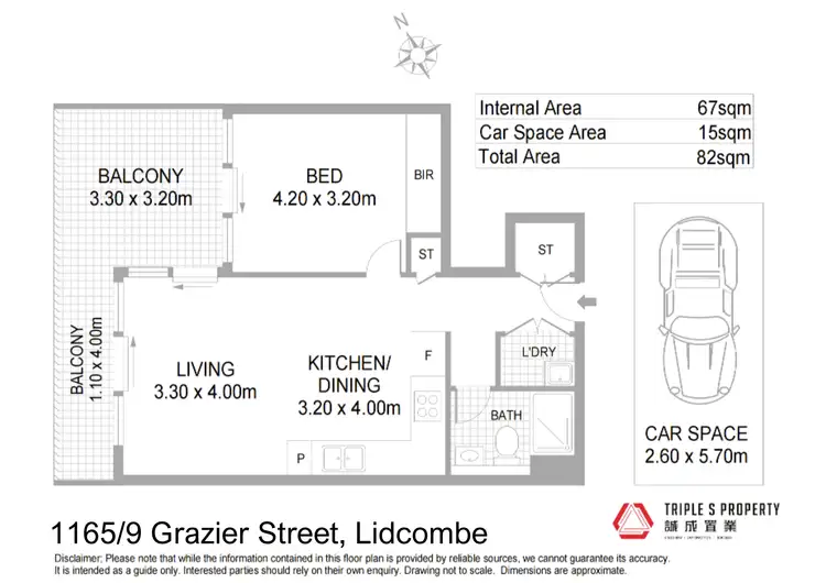 Floorplan of Homely apartment listing, 1165/9 Grazier Street, Lidcombe NSW 2141