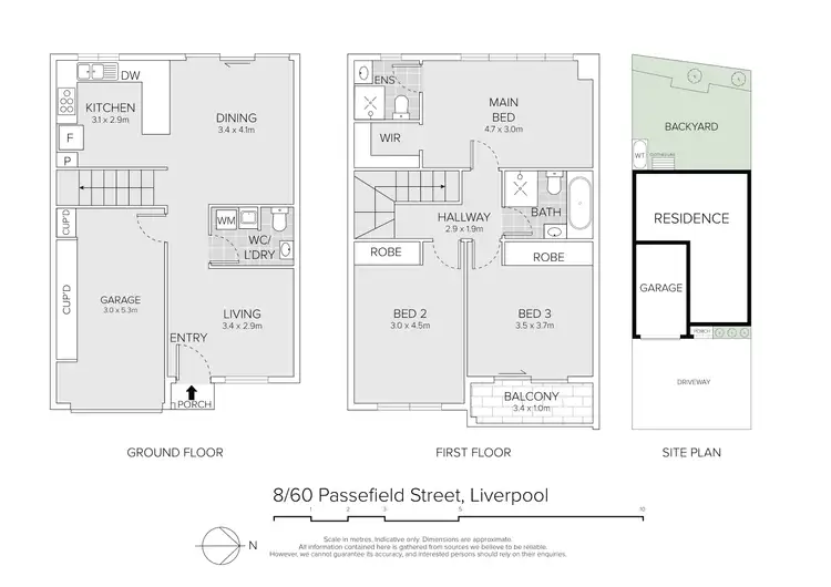 Floorplan of Homely townhouse listing, 8/60 Passefield Street, Liverpool NSW 2170