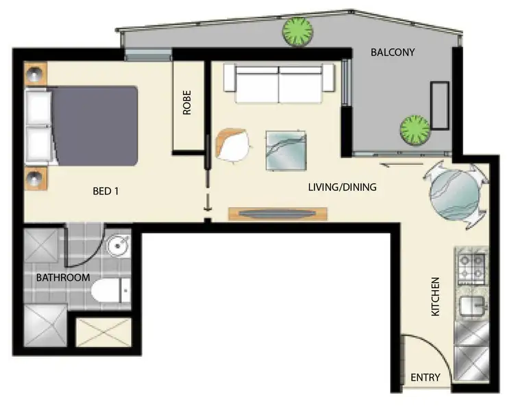 Floorplan of Homely apartment listing, 2303/380 Little Lonsdale Street, Melbourne VIC 3000