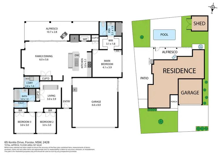 Floorplan of Homely house listing, 65 Kentia Drive, Forster NSW 2428