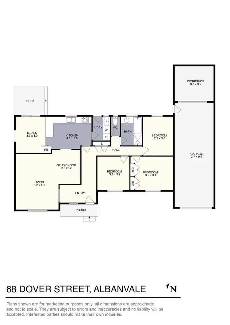 Floorplan of Homely house listing, 68 Dover Street, Albanvale VIC 3021