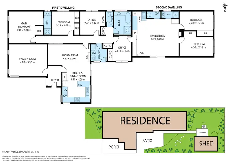 Floorplan of Homely house listing, 8 Amery Avenue, Blackburn VIC 3130