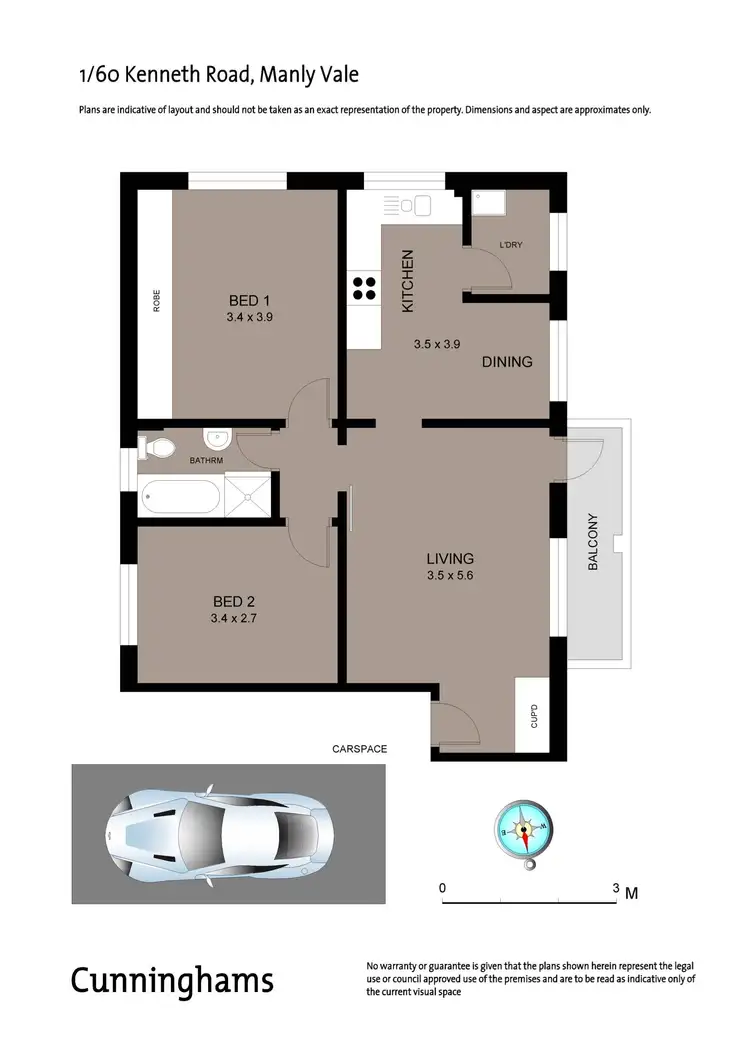Floorplan of Homely apartment listing, 1/60 Kenneth Road, Manly Vale NSW 2093