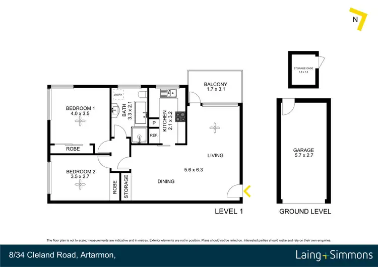 Floorplan of Homely apartment listing, 8/34 Cleland Road, Artarmon NSW 2064