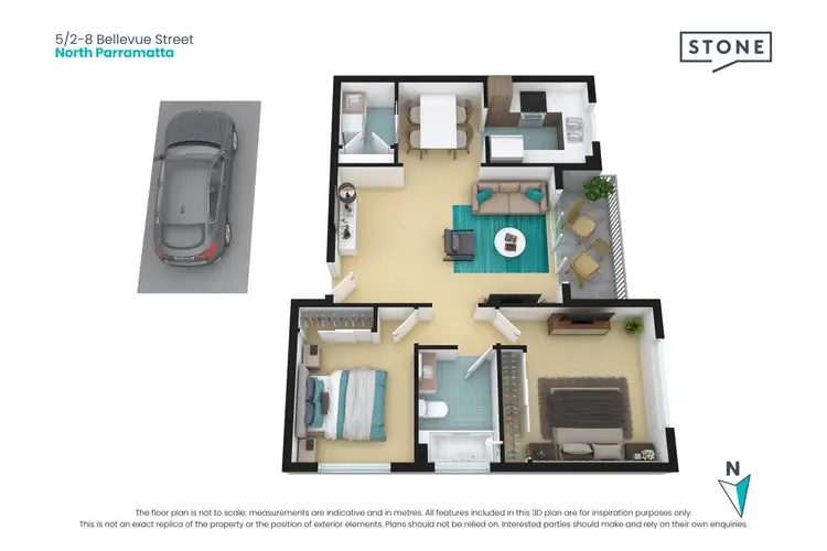 Floorplan of Homely apartment listing, 5/2 Bellevue Street, North Parramatta NSW 2151