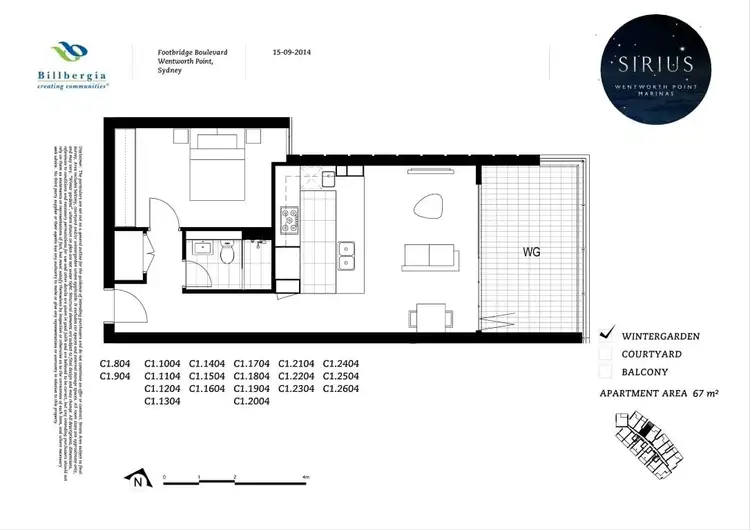 Floorplan of Homely apartment listing, 2604/18 Footbridge Boulevard, Wentworth Point NSW 2127