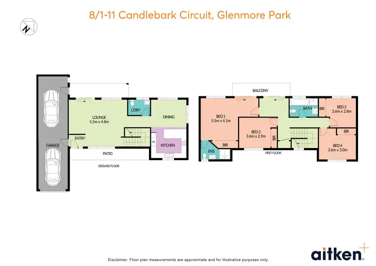 Floorplan of Homely townhouse listing, 8/1-11 Candlebark Circuit, Glenmore Park NSW 2745
