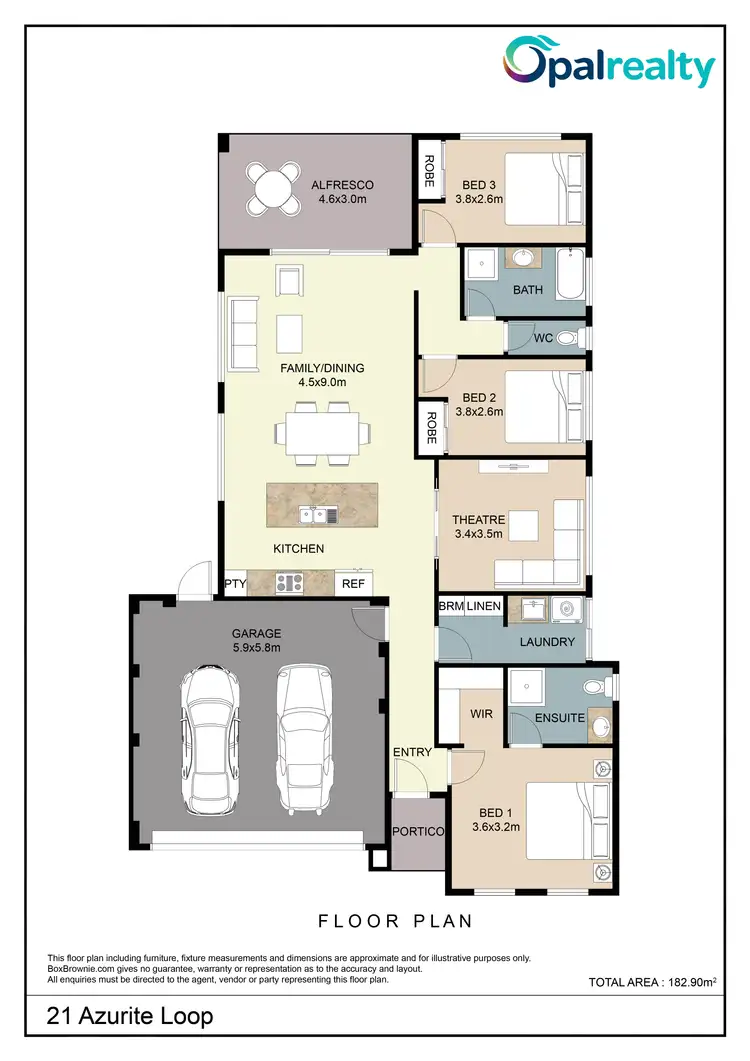 Floorplan of Homely house listing, 21 Azurite Loop, Wellard WA 6170