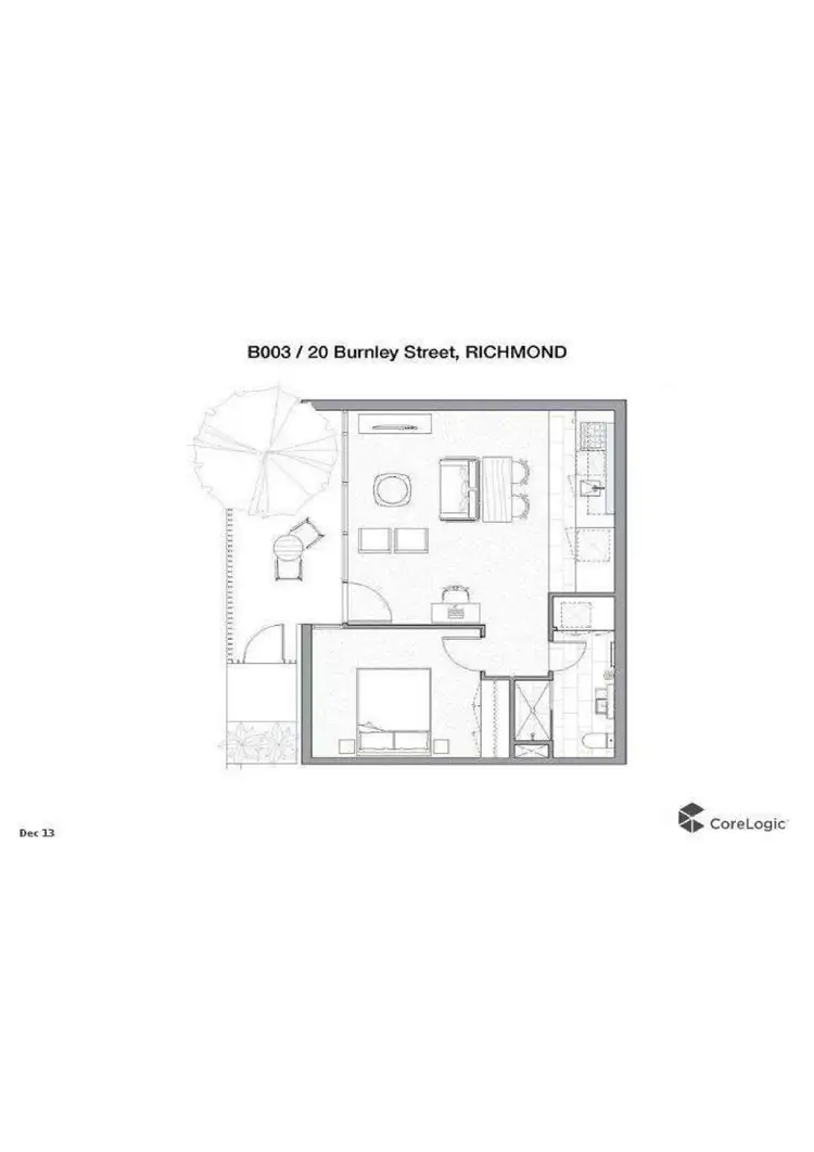 Floorplan of Homely apartment listing, B003/20 Burnley Street, Richmond VIC 3121
