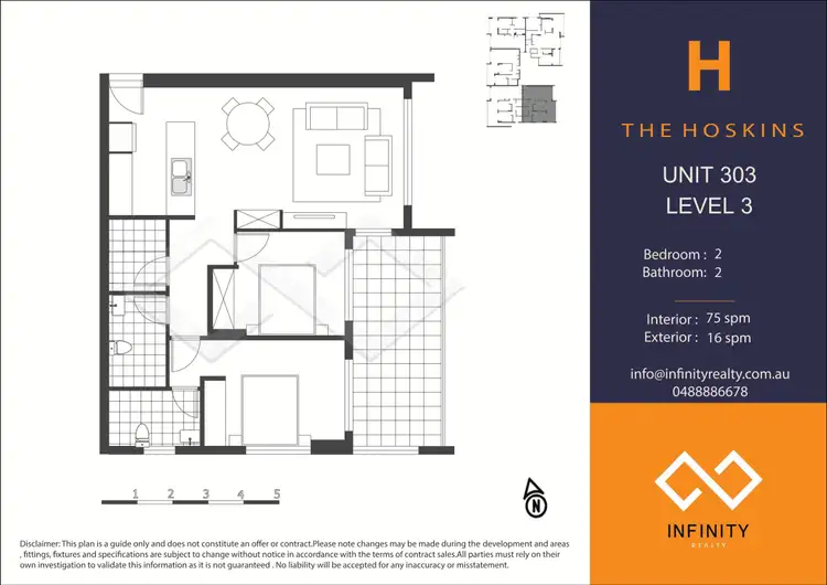 Floorplan of Homely apartment listing, 303/78 Marshall Street, Bankstown NSW 2200
