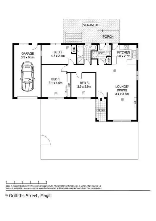 Floorplan of Homely house listing, 9 Griffiths Street, Magill SA 5072