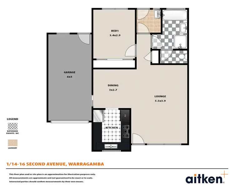 Floorplan of Homely villa listing, 1/14-16 Second Street, Warragamba NSW 2752