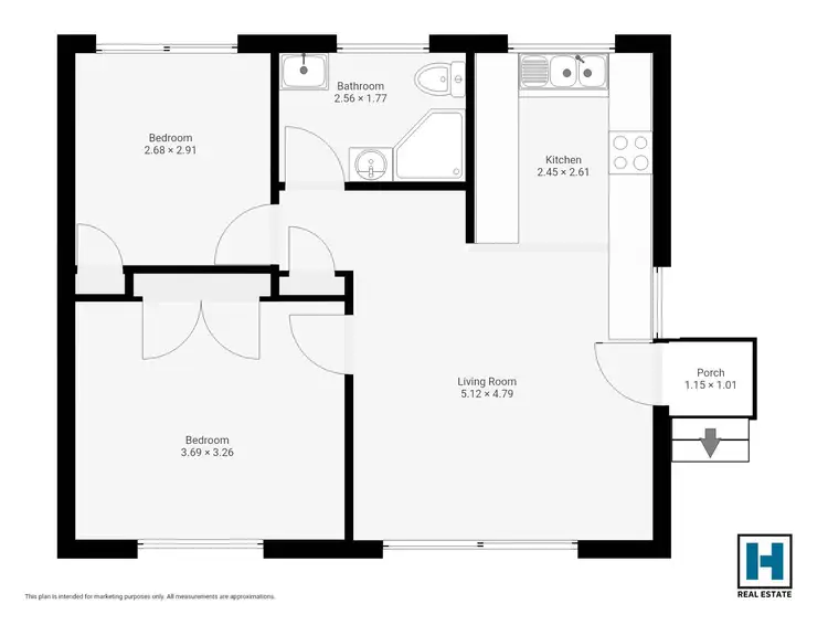 Floorplan of Homely unit listing, 1/1-7 Monaro Street, Merimbula NSW 2548