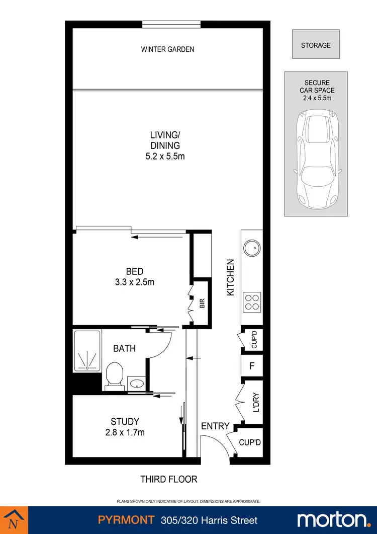 Floorplan of Homely apartment listing, 305/320 Harris Street, Pyrmont NSW 2009