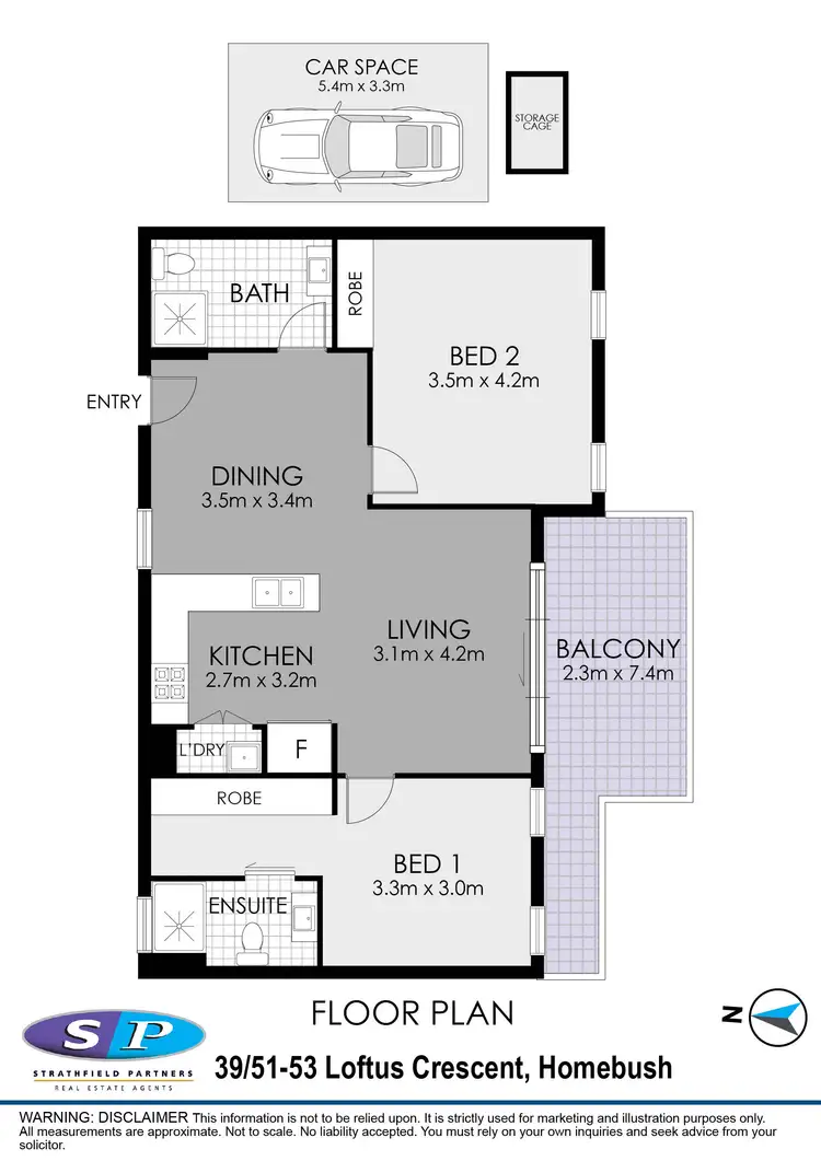 Floorplan of Homely apartment listing, 39/51-53 Loftus Crescent, Homebush NSW 2140