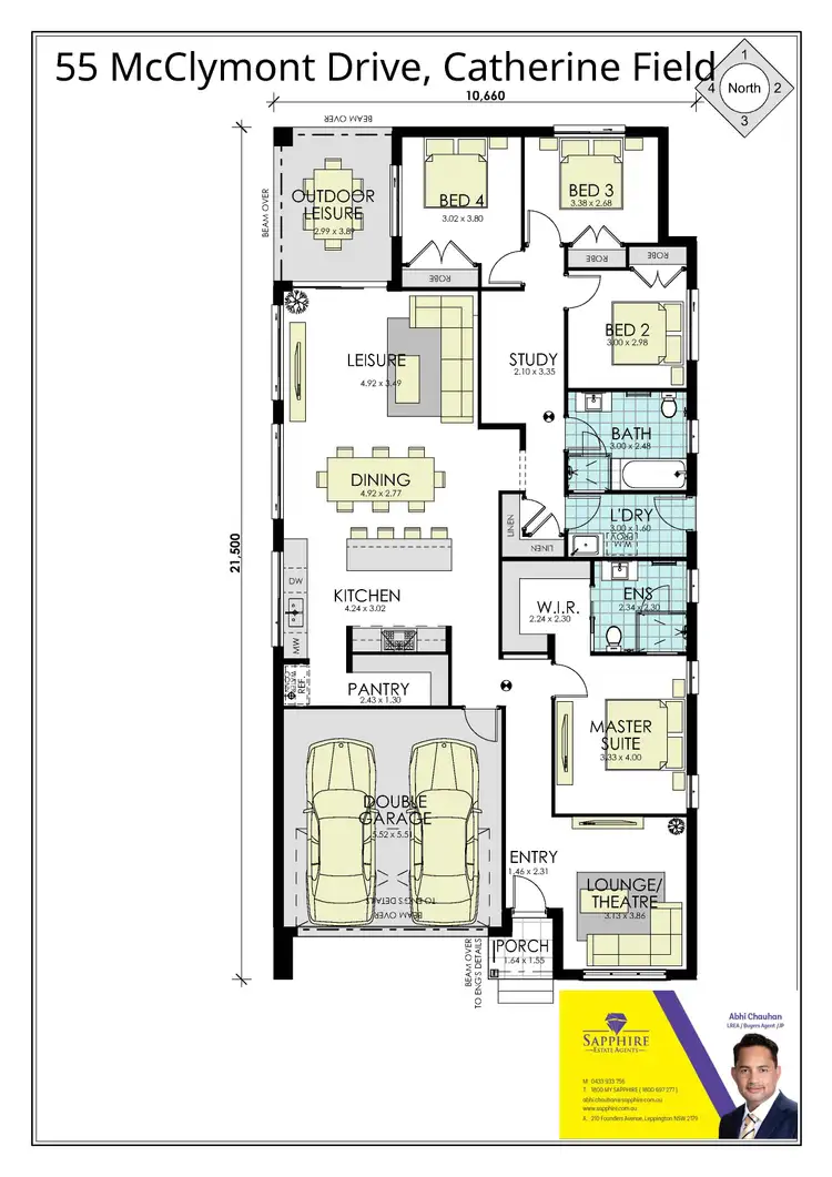 Floorplan of Homely house listing, 55 McClymont Drive, Catherine Field NSW 2557