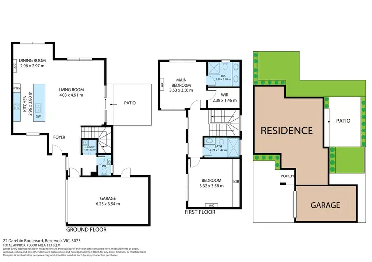 Floorplan of Homely townhouse listing, 3/22-24 Darebin Blvd, Reservoir VIC 3073