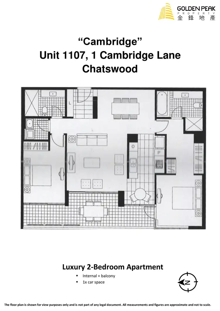 Floorplan of Homely apartment listing, 1107/1 Cambridge Lane, Chatswood NSW 2067
