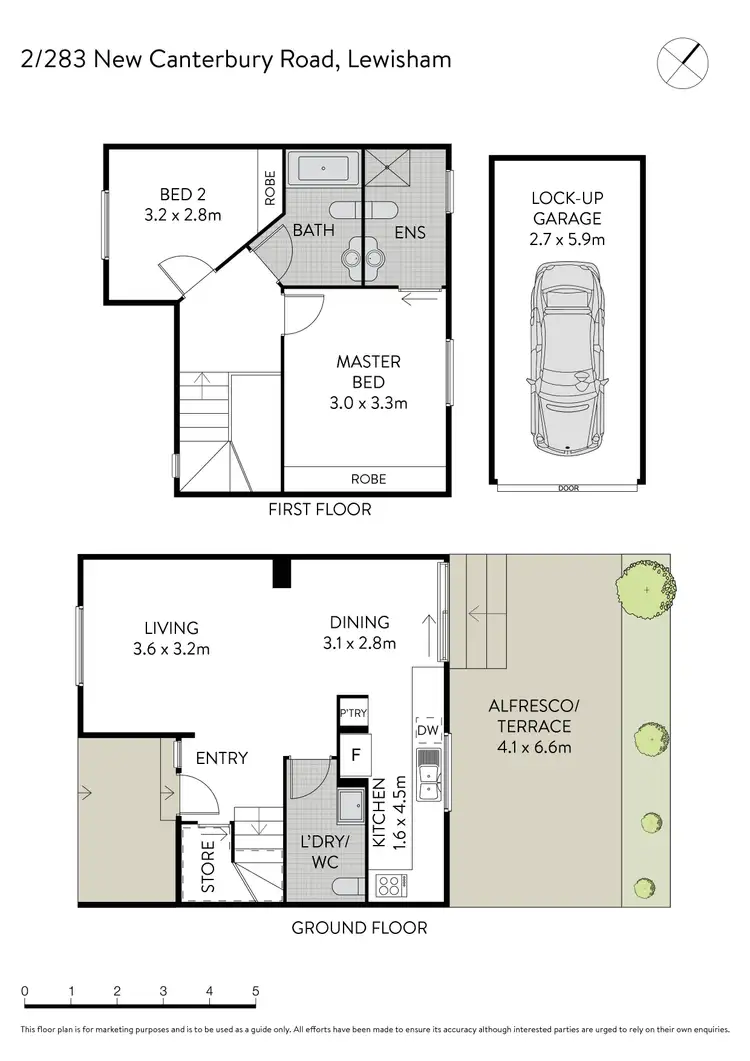 Floorplan of Homely townhouse listing, 2/283 New Canterbury Road, Lewisham NSW 2049