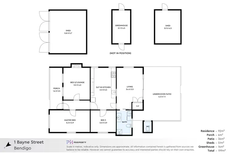 Floorplan of Homely house listing, 1 Bayne Street, Bendigo VIC 3550