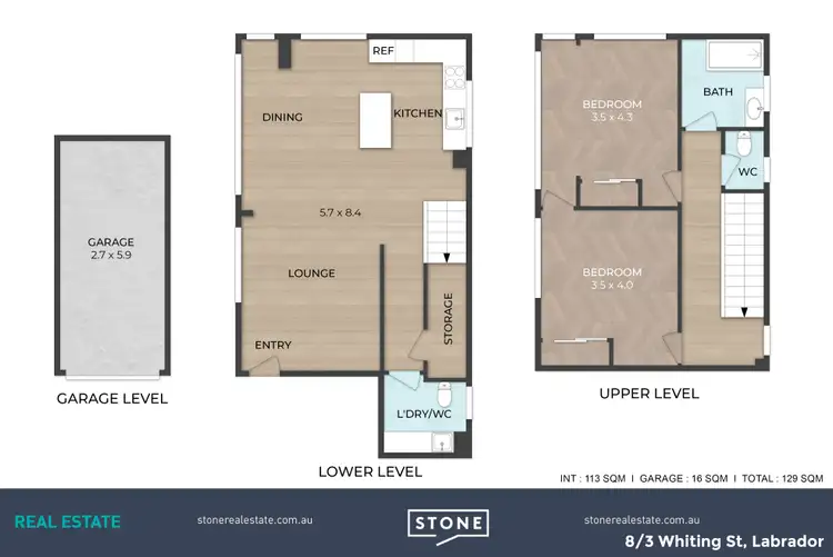 Floorplan of Homely unit listing, 8/3 Whiting Street, Labrador QLD 4215