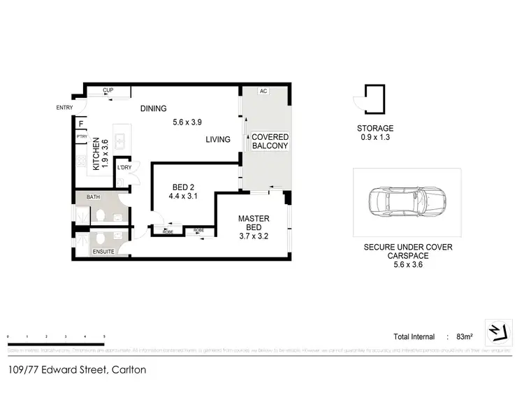 Floorplan of Homely unit listing, 109/77 Edward Street, Carlton NSW 2218