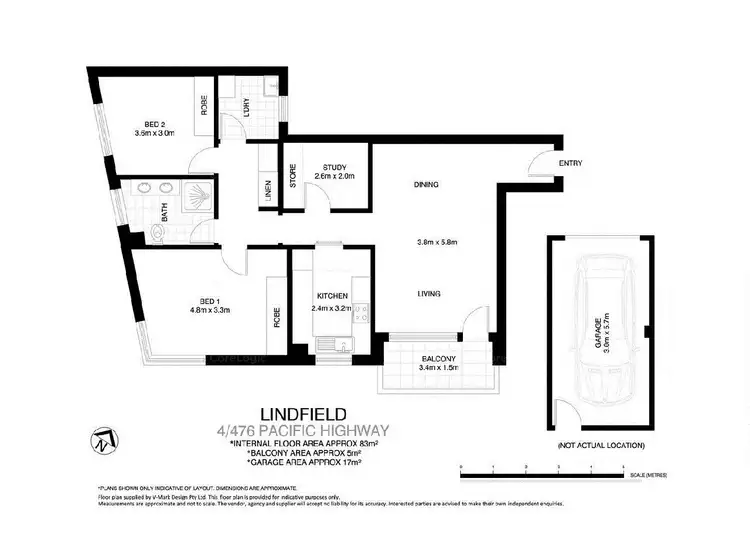 Floorplan of Homely unit listing, 4/476 Pacific Highway, Lindfield NSW 2070