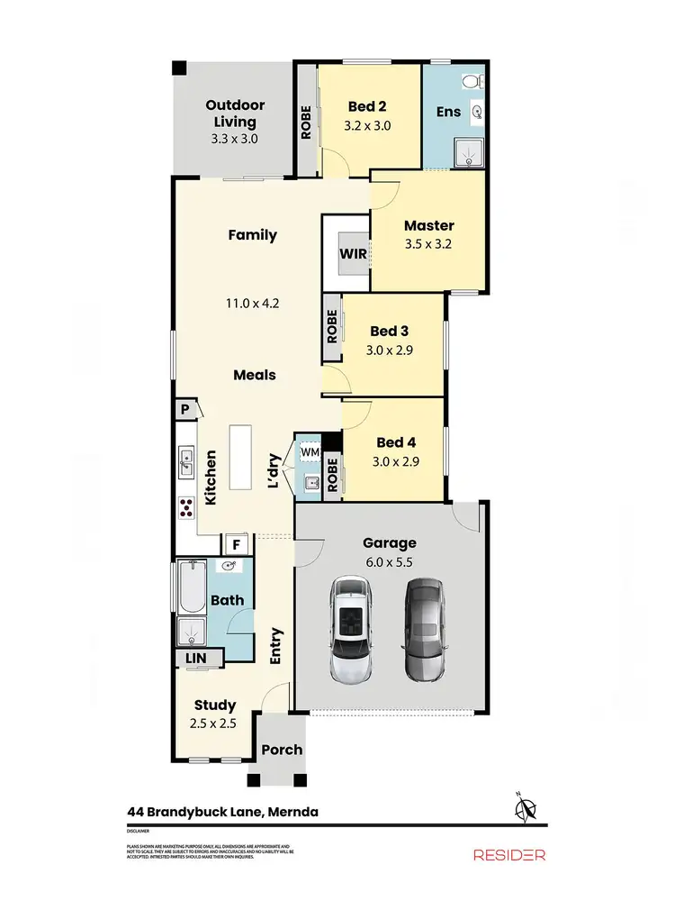 Floorplan of Homely house listing, 44 Brandybuck Lane, Mernda VIC 3754