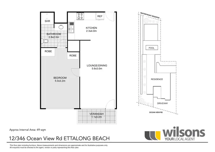 Floorplan of Homely unit listing, 12/346 Ocean View Road, Ettalong Beach NSW 2257