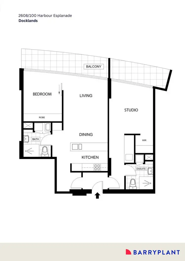 Floorplan of Homely apartment listing, 2608/100 Harbour Esplanade, Docklands VIC 3008