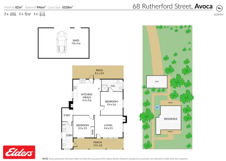 Floorplan of Homely house listing, 68 Rutherford Street, Avoca VIC 3467
