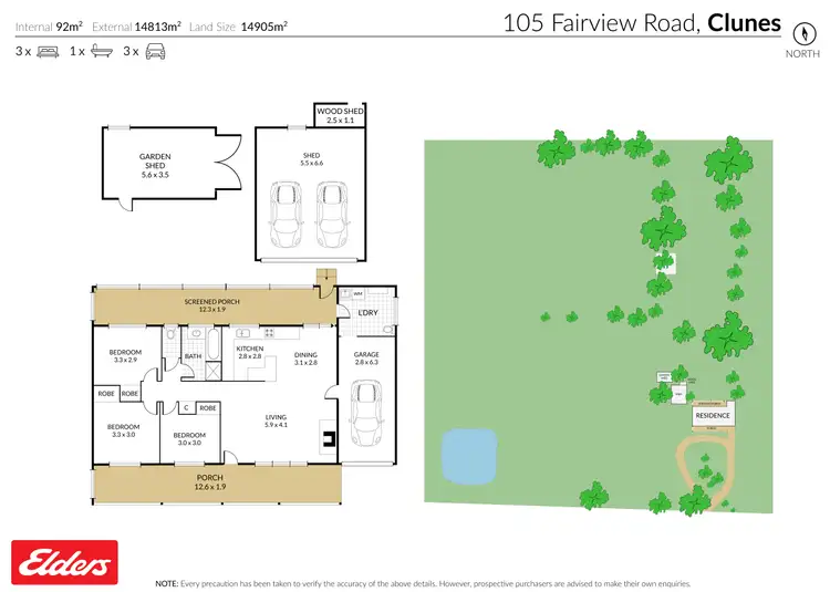 Floorplan of Homely house listing, 105 Fairview Road, Clunes VIC 3370