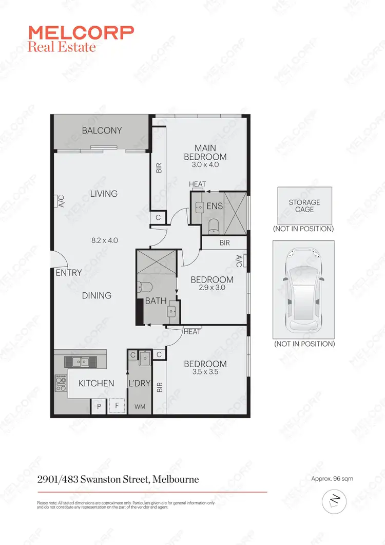 Floorplan of Homely apartment listing, 2901/483 Swanston Street, Melbourne VIC 3000