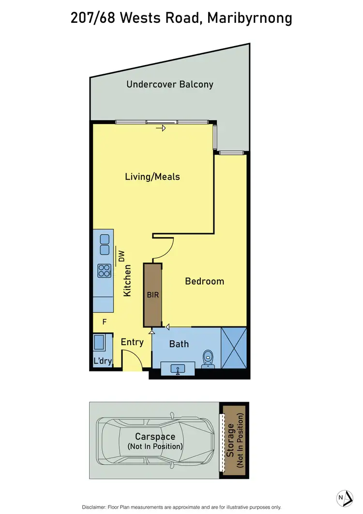 Floorplan of Homely unit listing, 207/68 Wests Road, Maribyrnong VIC 3032